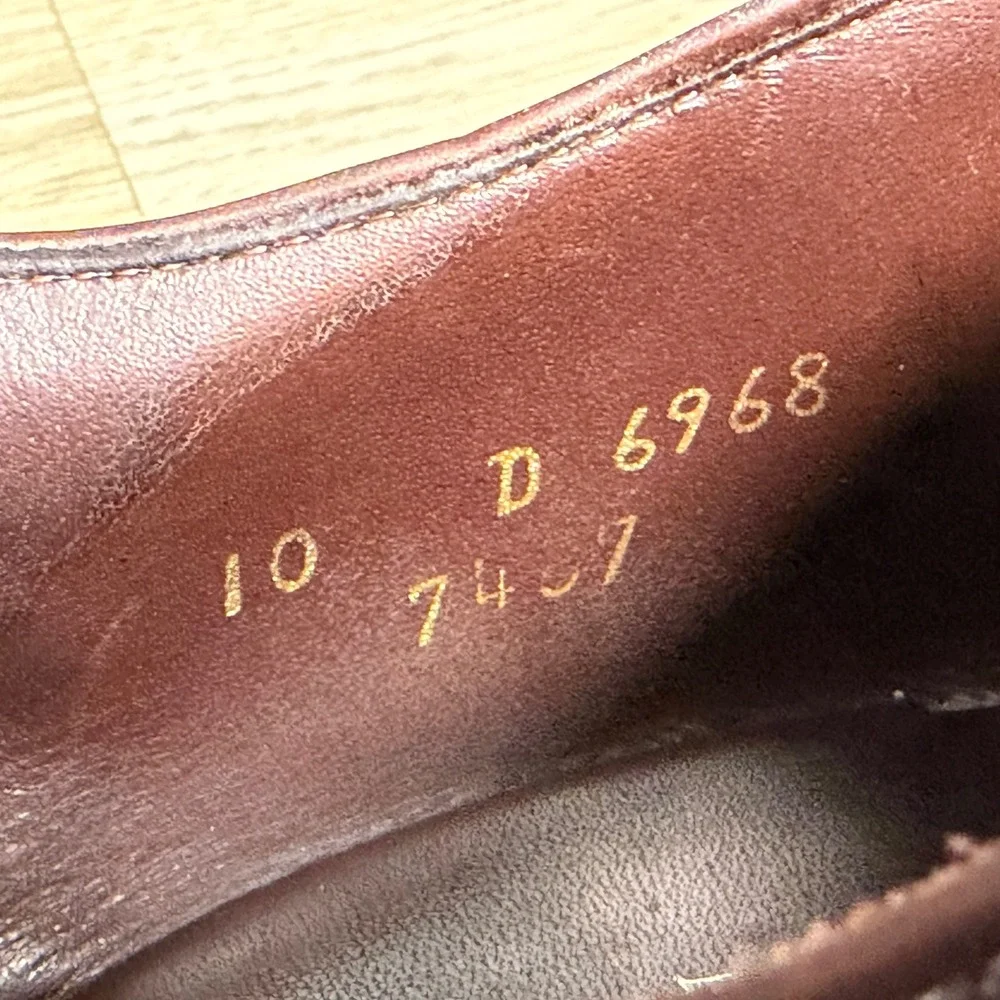 Allen Edmonds Shoes Mens 10 D Brown Belmont Derby Leather Split Toe Blucher